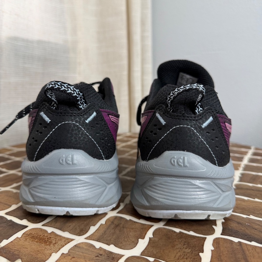 Asics Gel-Venture 9 Trail Running Shoes Black Purple Women's 7 Wide No Insoles - Picture 5 of 12